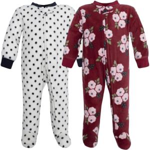 image:imageHudson Baby Unisex Baby Fleece Sleep and PlayBurgundy Floral