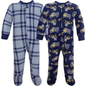 image:imageHudson Baby Unisex Baby Fleece Sleep and PlayConstruction Trucks