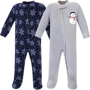 image:imageHudson Baby Unisex Baby Fleece Sleep and PlayNavy Snowman