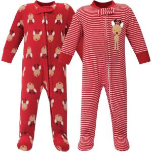 image:imageHudson Baby Unisex Baby Fleece Sleep and PlayRed Reindeer