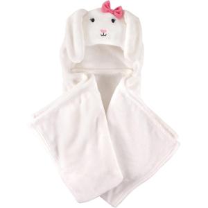 image:imageHudson Baby Unisex Baby Plush Animal Face Bathrobe Pink Floral 09 MonthsBunny