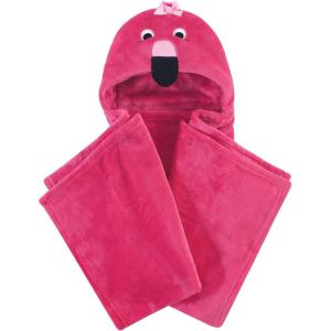 image:imageHudson Baby Unisex Baby Plush Animal Face Bathrobe Pink Floral 09 MonthsFlamingo