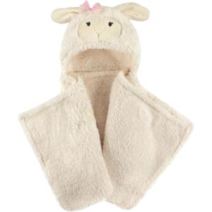 image:imageHudson Baby Unisex Baby Plush Animal Face Bathrobe Pink Floral 09 MonthsGirl Lamb