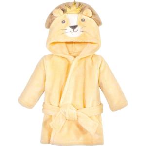 image:imageHudson Baby Unisex Baby Plush Animal Face Bathrobe Pink Floral 09 MonthsKing Lion