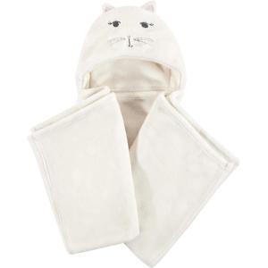 image:imageHudson Baby Unisex Baby Plush Animal Face Bathrobe Pink Floral 09 MonthsKitty