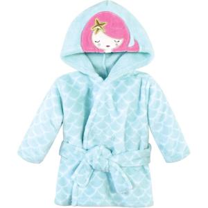 image:imageHudson Baby Unisex Baby Plush Animal Face Bathrobe Pink Floral 09 MonthsMermaid