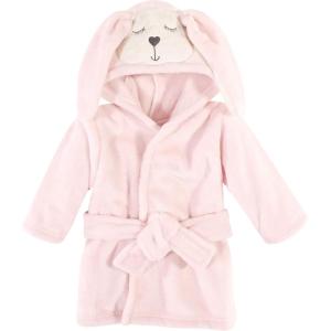 image:imageHudson Baby Unisex Baby Plush Animal Face Bathrobe Pink Floral 09 MonthsModern Bunny