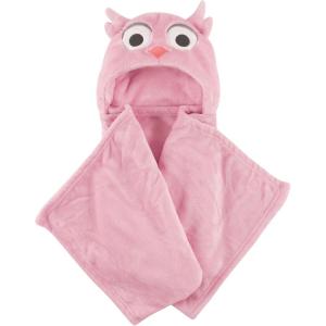 image:imageHudson Baby Unisex Baby Plush Animal Face Bathrobe Pink Floral 09 MonthsPink Owl