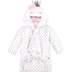 image:imageHudson Baby Unisex Baby Plush Animal Face Bathrobe Pink Floral 09 MonthsSwan