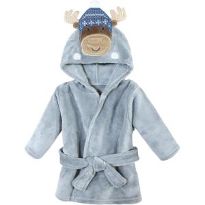 image:imageHudson Baby Unisex Baby Plush Animal Face Bathrobe Pink Floral 09 MonthsWinter Moose