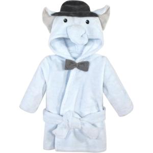 image:imageHudson Baby Unisex Baby Plush Animal Face BathrobeBowtie Elephant