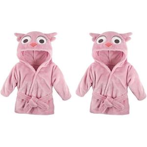 image:imageHudson Baby Unisex Baby Plush Animal Face BathrobePink Owl