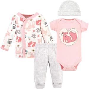 image:imageHudson Baby Unisex Baby Preemie Layette Set 4PiecePink Fox