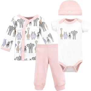 image:imageHudson Baby Unisex Baby Preemie Layette Set 4PiecePink Safari