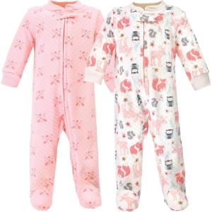 image:imageHudson Baby Unisex Baby Premium Quilted Zipper Sleep and PlayGirl Forest