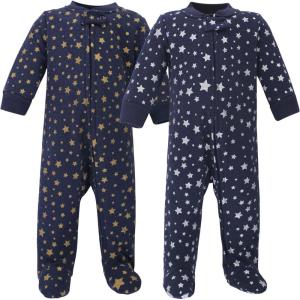 image:imageHudson Baby Unisex Baby Premium Quilted Zipper Sleep and PlayMetallic Stars