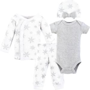 image:imageHudson Baby Unisex Baby Thermal Preemie Layette Set 4pcSnowflake