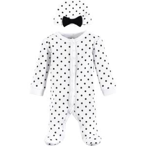 image:imageHudson Baby Unisex Baby Thermal Preemie Sleep and Play and CapBlack White Dots
