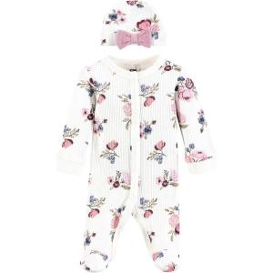 image:imageHudson Baby Unisex Baby Thermal Preemie Sleep and Play and CapDusty Rose Floral