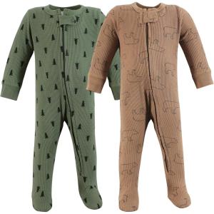image:imageHudson Baby Unisex Baby Thermal Zipper Sleep and Play 2pkBear Tree