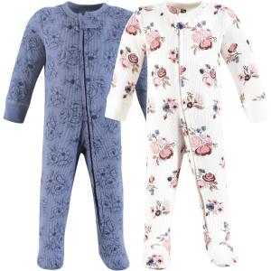 image:imageHudson Baby Unisex Baby Thermal Zipper Sleep and Play 2pkDusty Rose Floral