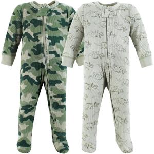 image:imageHudson Baby Unisex Baby Thermal Zipper Sleep and Play 2pkSage Dinosaur
