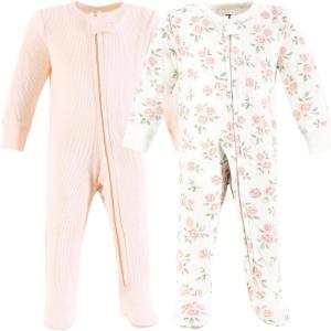 image:imageHudson Baby Unisex Baby Thermal Zipper Sleep and Play 2pkSoft Pink Sage Rose