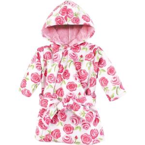image:imageHudson Baby Unisex BabyMink with Faux Fur Lining Pool and Beach Robe CoverupsPink Roses
