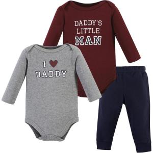 image:imageHudson Baby Unisex Cotton Bodysuit and Pant SetBoy Daddy Long Sleeve