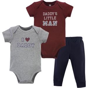 image:imageHudson Baby Unisex Cotton Bodysuit and Pant SetBoy Daddy Short Sleeve