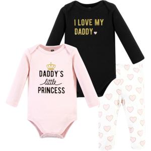 image:imageHudson Baby Unisex Cotton Bodysuit and Pant SetDaddys Little Princess Long Sleeve