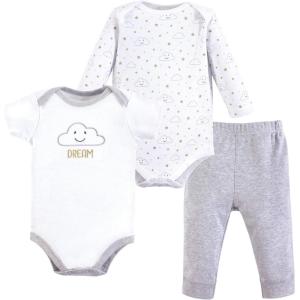 image:imageHudson Baby Unisex Cotton Bodysuit and Pant SetGray Clouds
