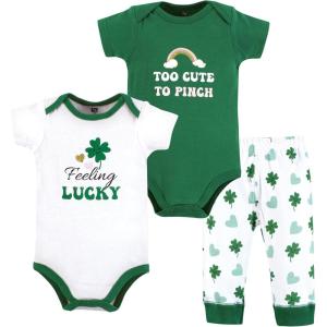 image:imageHudson Baby Unisex Cotton Bodysuit and Pant SetGreen