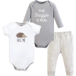 image:imageHudson Baby Unisex Cotton Bodysuit and Pant SetHedgehog