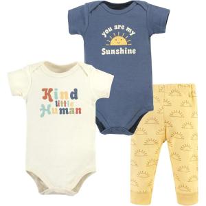 image:imageHudson Baby Unisex Cotton Bodysuit and Pant SetKind Human Short Sleeve