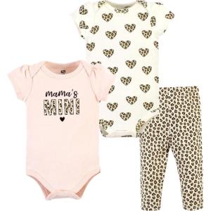 image:imageHudson Baby Unisex Cotton Bodysuit and Pant SetLeopard Hearts