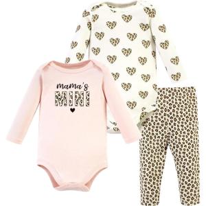 image:imageHudson Baby Unisex Cotton Bodysuit and Pant SetLeopard Hearts Long Sleeve