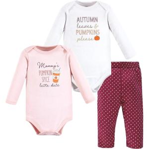 image:imageHudson Baby Unisex Cotton Bodysuit and Pant SetPumpkin Spice Date