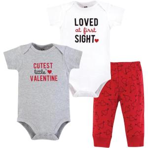 image:imageHudson Baby Unisex Cotton Bodysuit and Pant SetRed