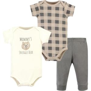 image:imageHudson Baby Unisex Cotton Bodysuit and Pant SetSnuggle Bear Short Sleeve