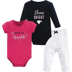image:imageHudson Baby Unisex Cotton Bodysuit and Pant SetSparkle