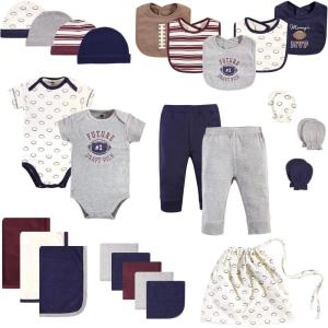 image:imageHudson Baby Unisex Layette Starter Set Gift 25pcFootball