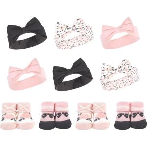 image:imageHudson Baby babygirls 10pc Headband and Socks SetBerry Floral