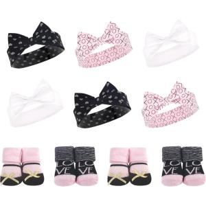 image:imageHudson Baby babygirls 10pc Headband and Socks SetLove
