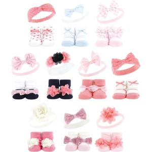 image:imageHudson Baby babygirls 20pc Headband and Socks GiftsetPink Blue Pink Gray