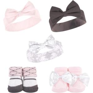 image:imageHudson Baby babygirls Headband and Socks SetDamask