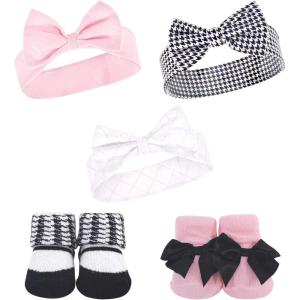 image:imageHudson Baby babygirls Headband and Socks SetHoundstooth