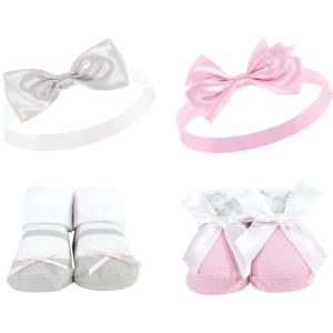 image:imageHudson Baby babygirls Headband and Socks SetPink Gray