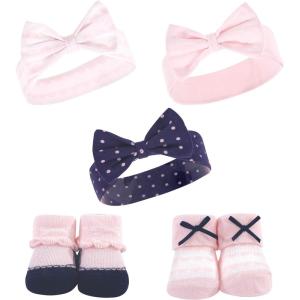 image:imageHudson Baby babygirls Headband and Socks SetPink Polka Dot