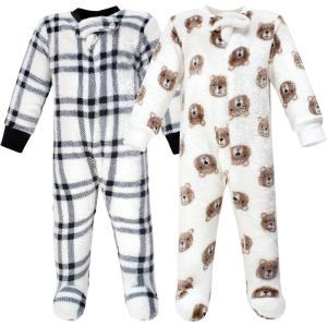 image:imageHudson Baby babygirls Plush Sleep and PlayHudson Baby Unisex Baby Plush Sleep and Play Navy Snowflake 03 MonthsBear